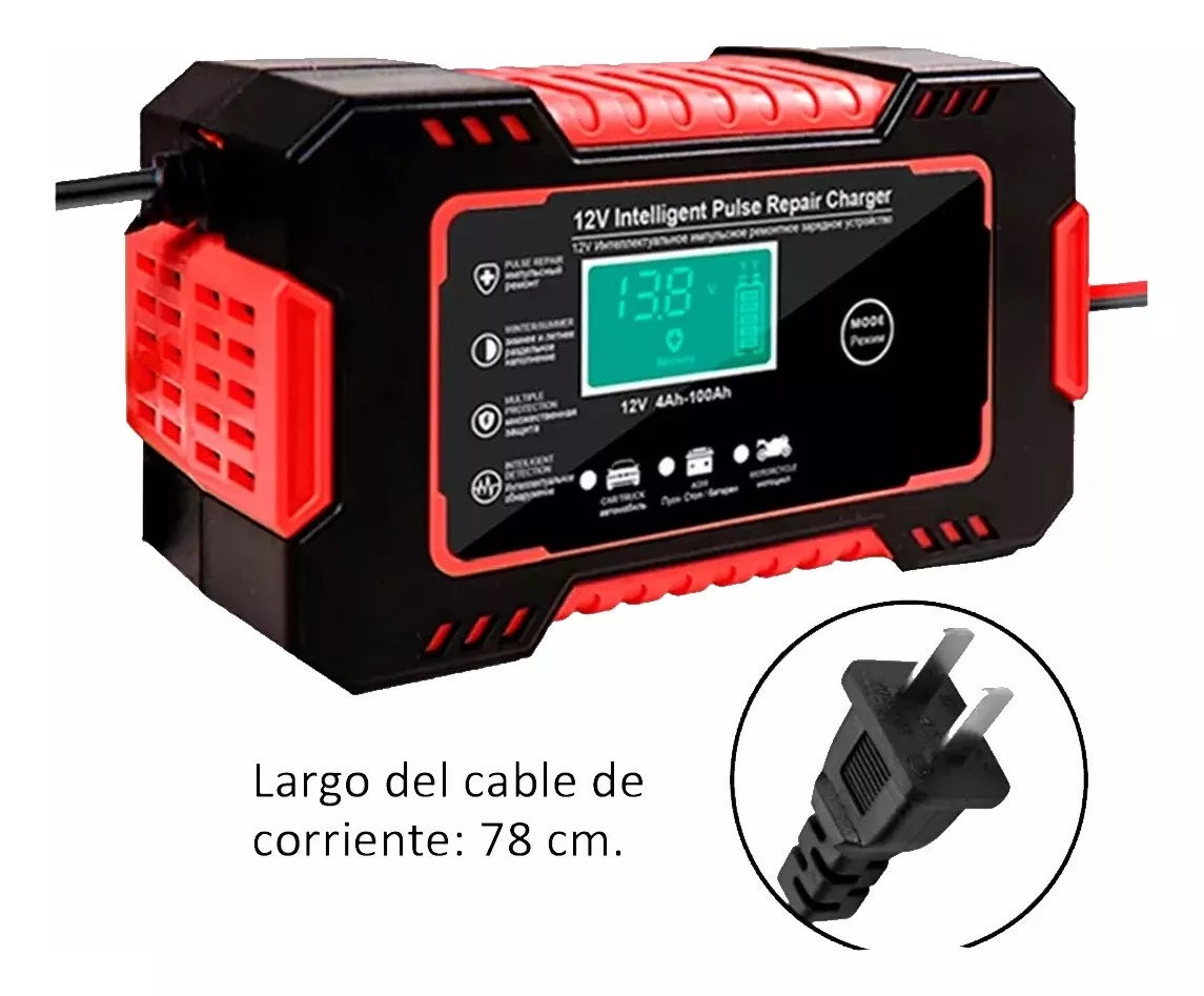 Cargador portátil 12V para carro y moto: revive tu batería donde sea, cuando sea.