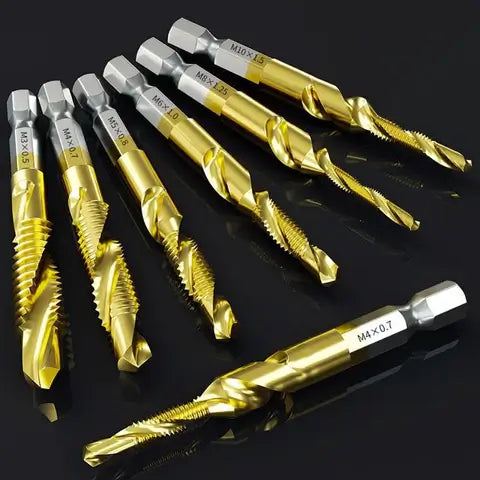 Set de brocas revestidas en titanio x6 unid