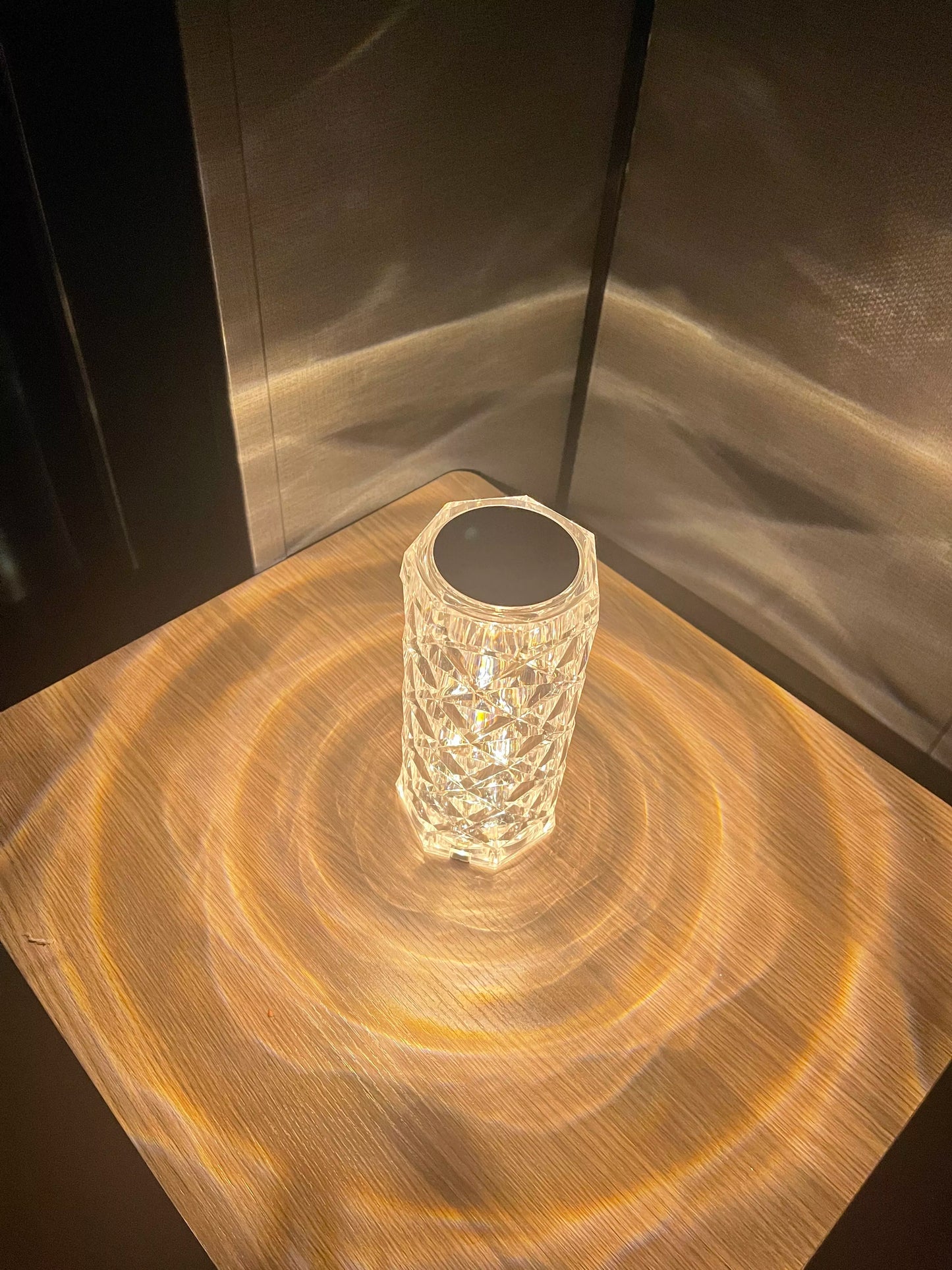 Lampara flor de cristal