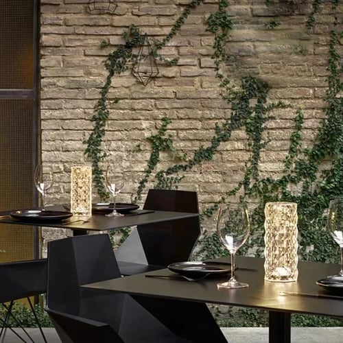 Lampara flor de cristal