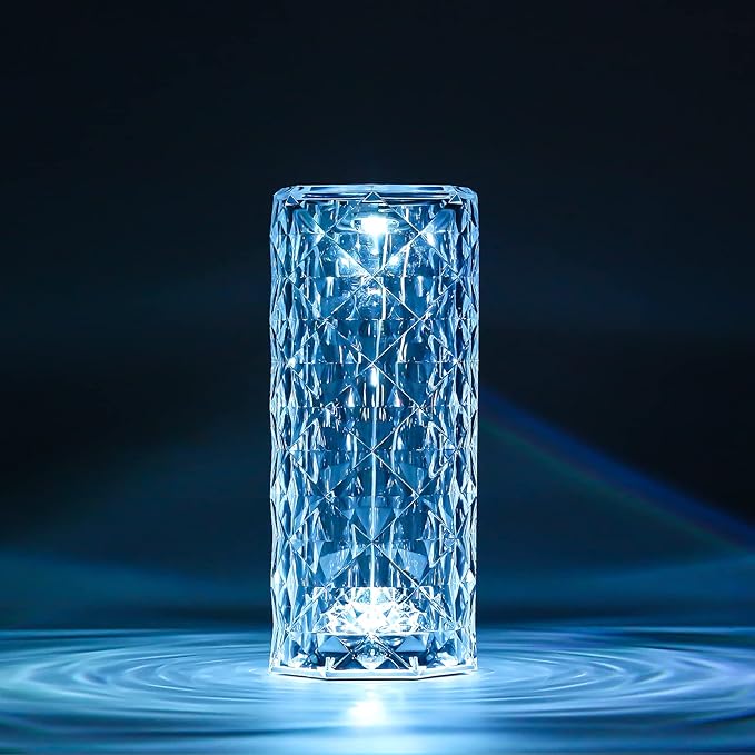 Lampara Cristal de rosa 16 colores RGB