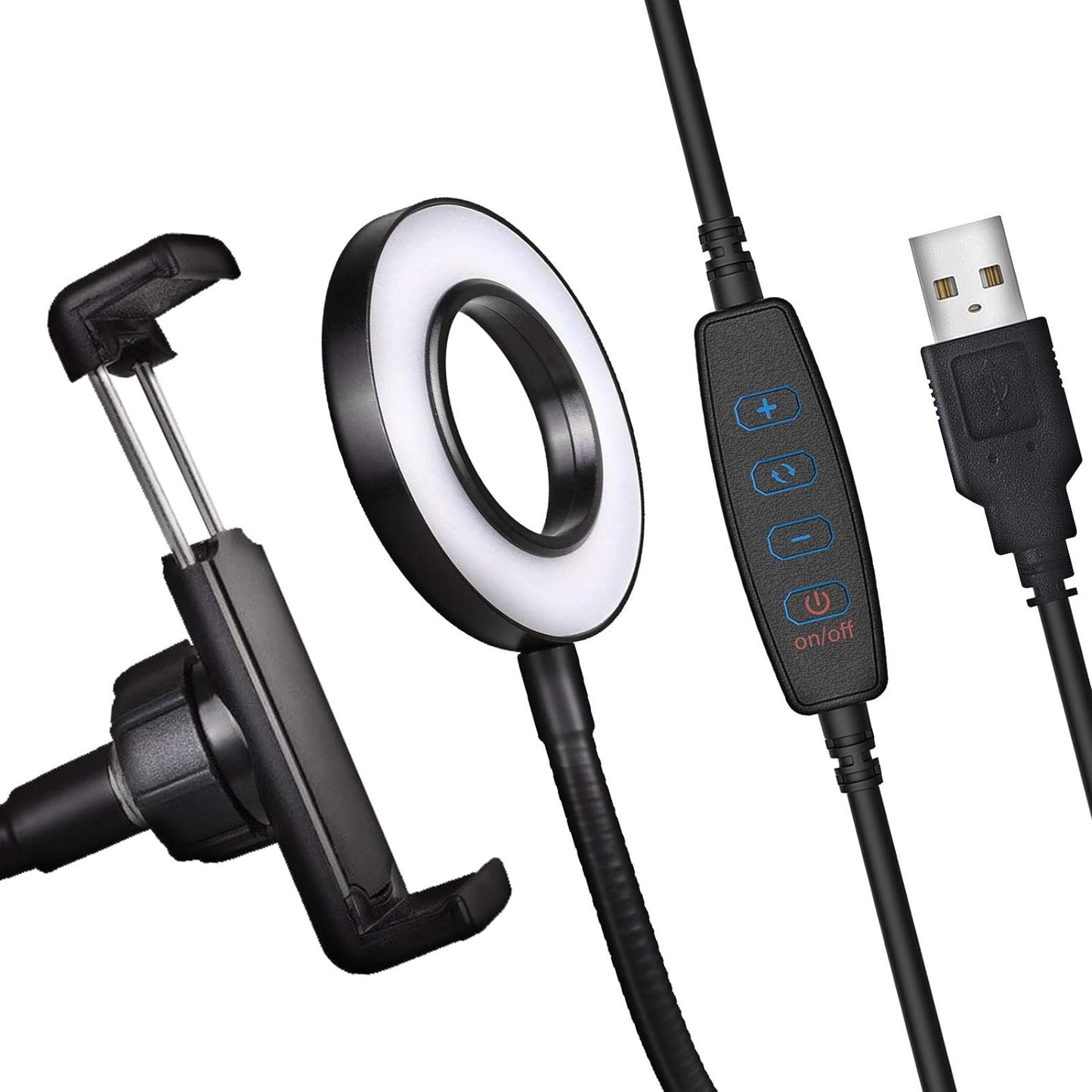 Tripode pinza con luz LED