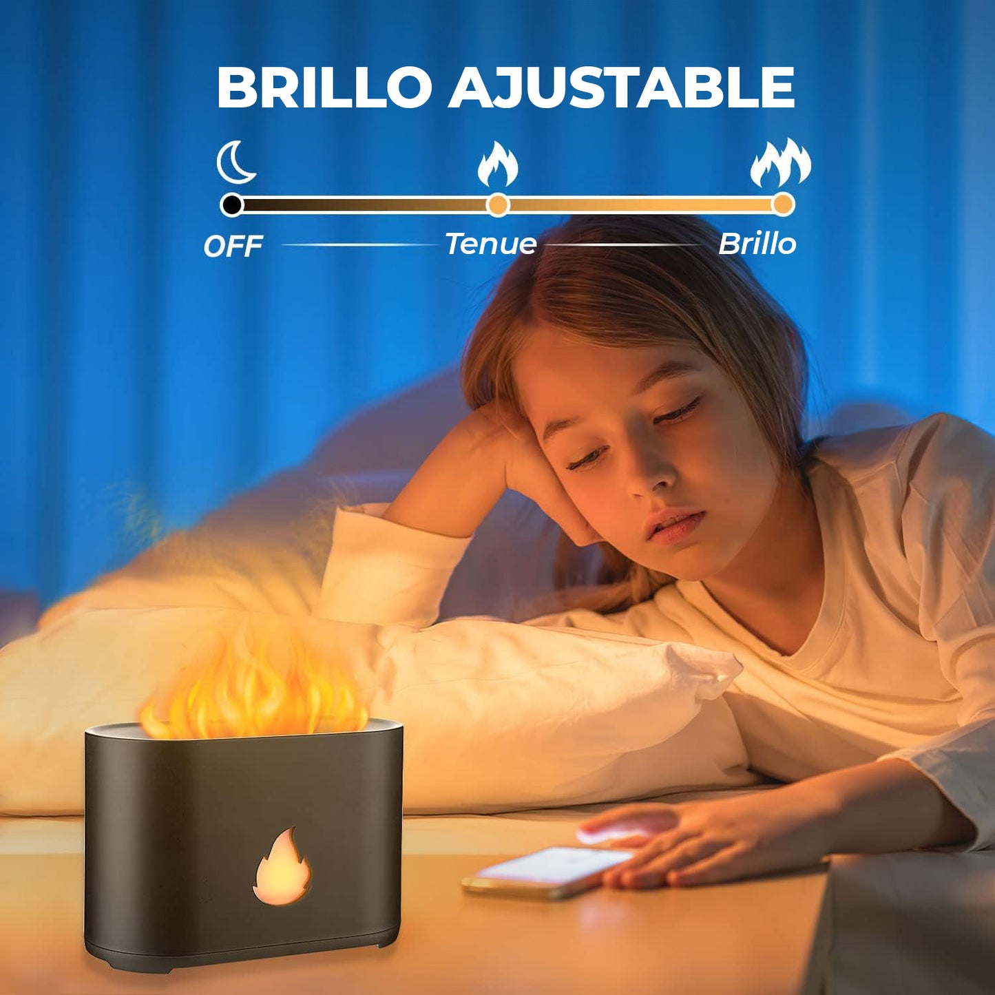 Humidificador con Efecto de Llama AuraZen®