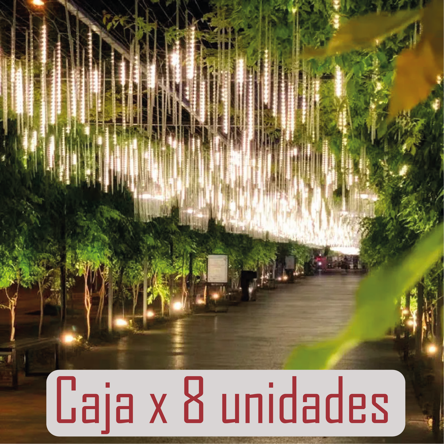 Luces Led Lagrima Meteoro x 8 und