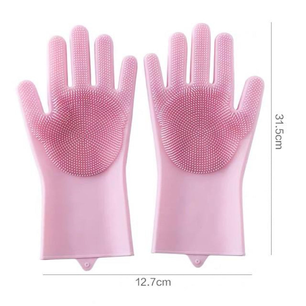 Guantes Lavaplatos con Cepillo Integrado