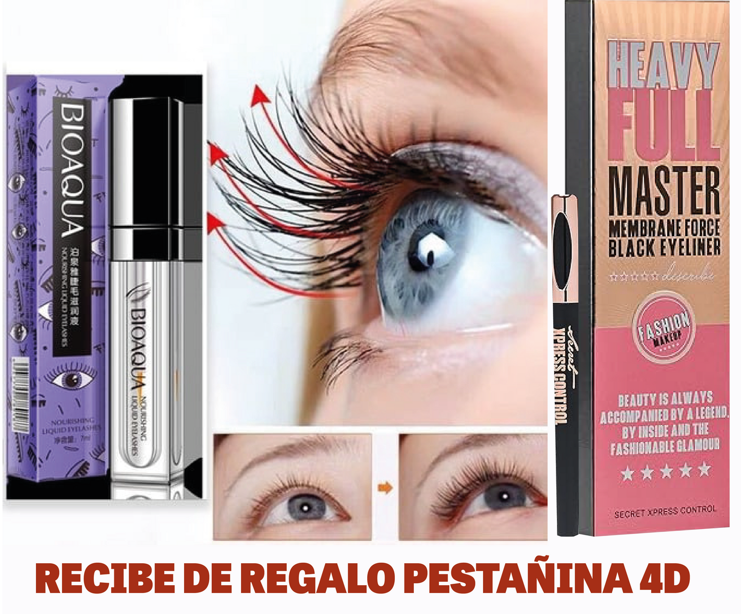 COMBO SERUM PARA PESTAÑAS + PESTAÑINA 4D