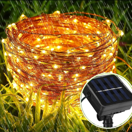 Luces Led Navidad Panel Solar 20 MTR