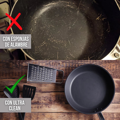 🍳🧽 Potencia que limpia, suavidad que protege — Paños antirayones x5 🛡️