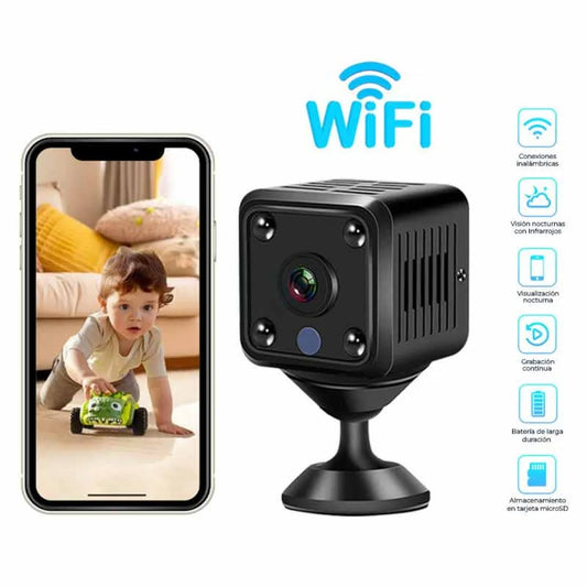 📹 Mini cámara espía WiFi, discreta 🕵️‍♂️, sin cables 🔌 y fácil de usar 📱